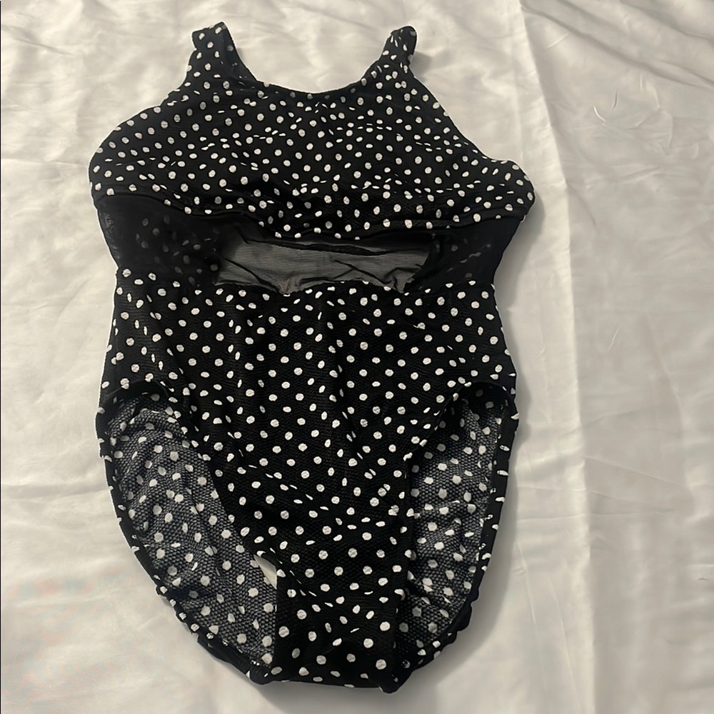 Chic Vintage Polka Dot Swimsuit with Cut-Out